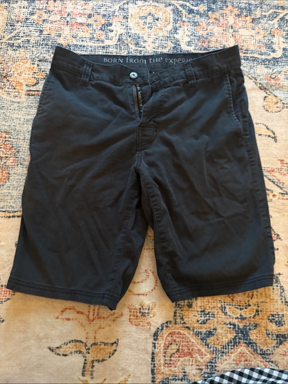 Prana Men's Black Flat-Front Chino Shorts